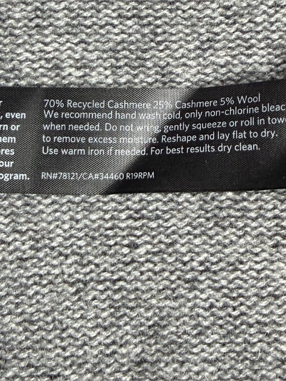 Eileen fisher cashmere & wool sweater 1X gray relaxed quiet luxury minimalist - Picture 7 of 7